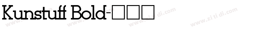 Kunstuff Bold字体转换
